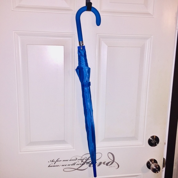 NEW IMPLIVA CANE HANDLE AUTO OPEN BLUE UMBRELLA - Picture 8 of 11